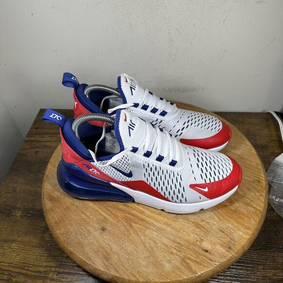 Nike Air Max 270 Shoes Womens Size 8.5 White Red CW5855-100 Athletic Sneakers - Picture 1 of 8
